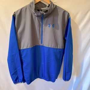Like New Under Armour blue and grey nylon jacket